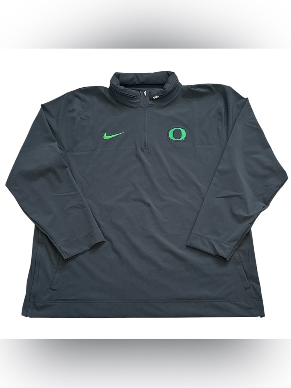Nike Oregon Ducks NCAA Football Sideline Gray 1/2 Zip Windbreaker Jacket Men 2XL